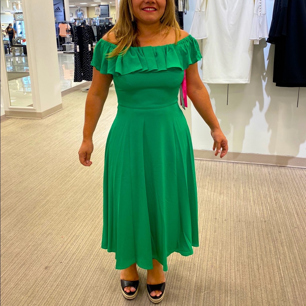 Green cocktail dress